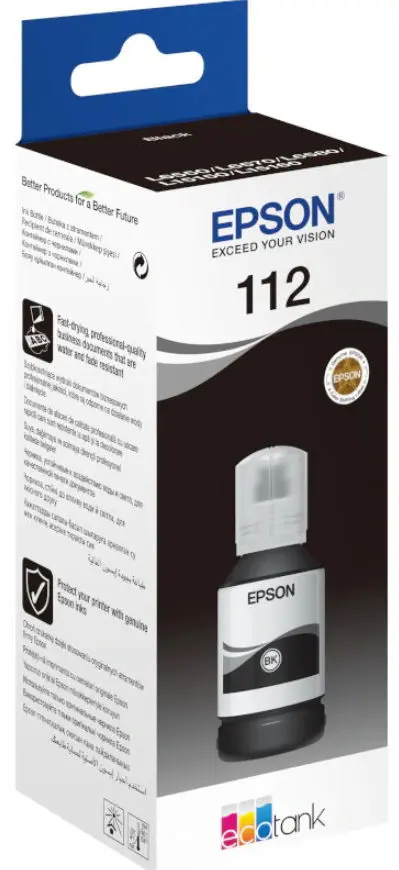 Cartus cerneala Epson 112 EcoTank, 127 ml (Negru)