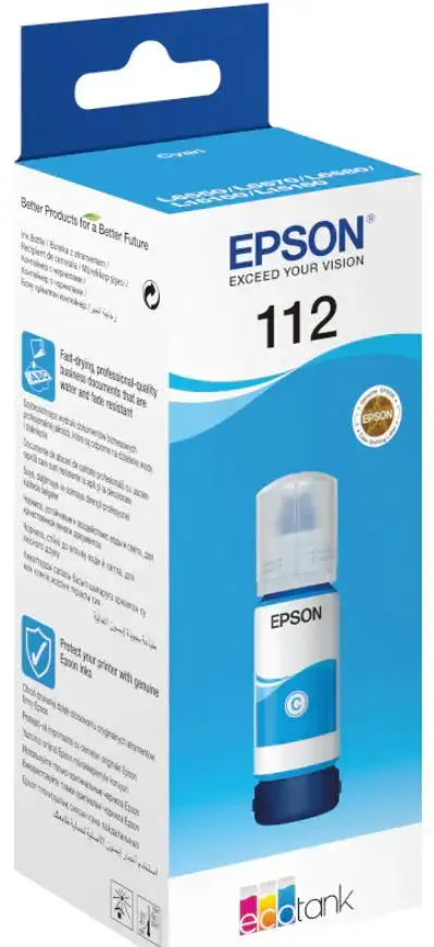 Cartus cerneala EPSON 112 EcoTank, acoperire 6000 pagini, 70 ml (Cyan)