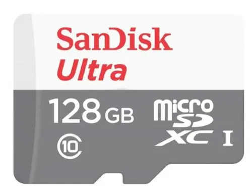 Card de memorie SanDisk Ultra microSDXC SDSQUNR-128G-GN3MA, 128GB, UHS-I, Clasa10 + Adaptor SD