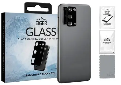 Folie Protectie Sticla Eiger Camera 2.5D Glass EGSP00603 pentru Samsung Galaxy S20 (Negru)