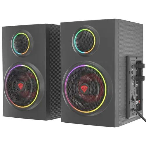 Boxe Wireless 2.0 Genesis Helium 300BT, 24W RMS,  Bluetooth 5.0,  iluminare ARGB (Negru)