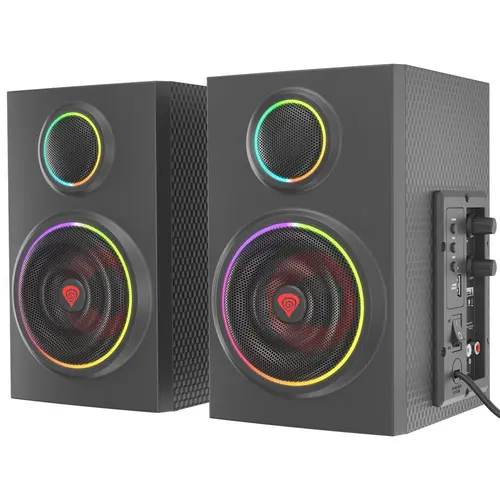 Boxe Wireless 2.0 Genesis Helium 300BT, 24W RMS,  Bluetooth 5.0,  iluminare ARGB (Negru)