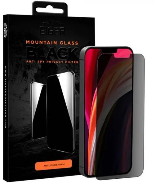 Folie Protectie Sticla Eiger 2.5D EGMSP00144 pentru iPhone 12 Mini (Negru)