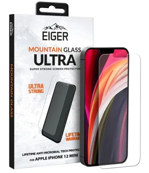 Folie Protectie Sticla Eiger 2.5D EGMSP00154 pentru iPhone 12 Mini (Transparent)