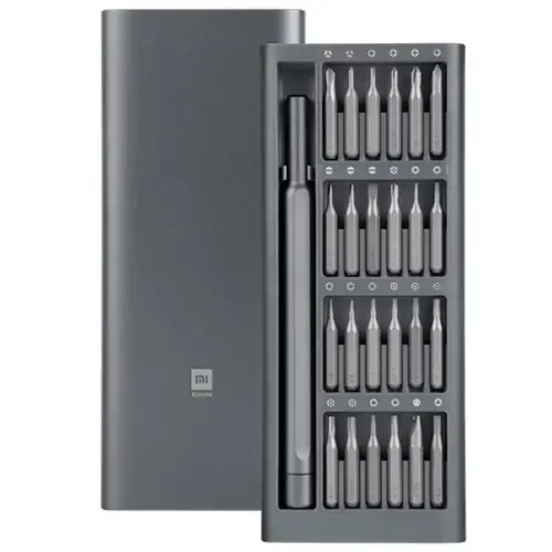 Kit Surubelnite de precizie Xiaomi Mi, 24 biti, Carcasa aliaj aluminiu (Gri)