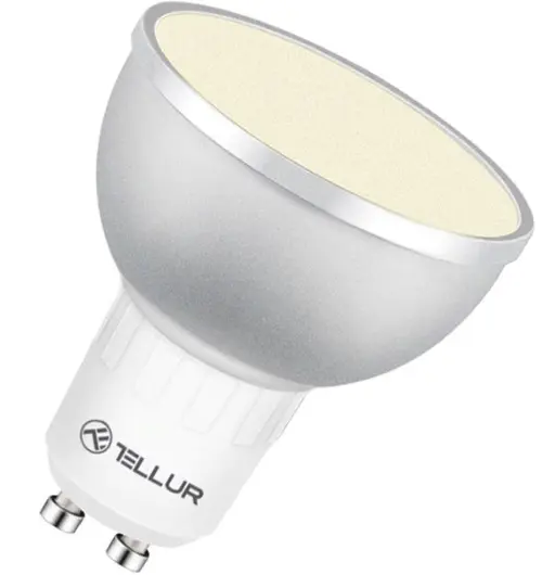 Bec WiFi LED Tellur TLL331201, GU10, 5W, lumina alba/calda/RGB, reglabil