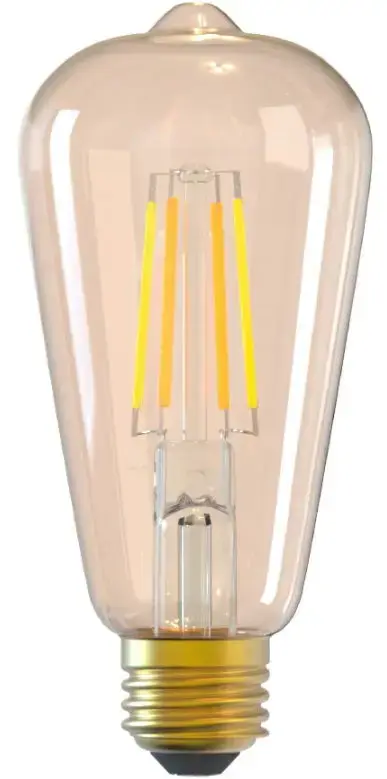 Bec WiFi Filament Tellur TLL331191, E27, 6W, fumuriu, lumina alba/calda, reglabil