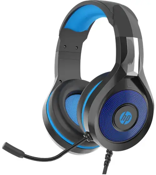 Casti Stereo HP DHE-8010, Microfon (Negru/Albastru)