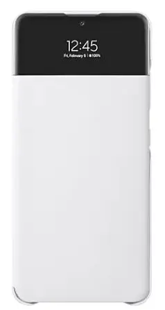 Protectie Spate Samsung  Smart S View Wallet EF-EA325PWEGEE pentru Samsung Galaxy A32 (Alb)