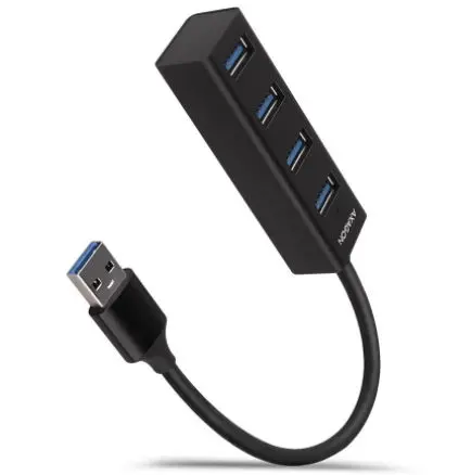 Hub USB Axagon HUE-M1A, 4 x USB 3.2 (Negru)