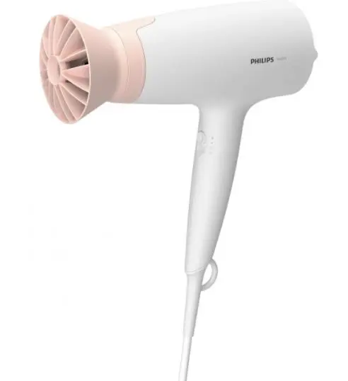 Uscator de par Philips BHD300/00, 1600 W, 3 Viteze (Alb/Roz)