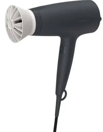 Uscator de par Philips BHD302/30, 1600 W, 3 Viteze (Negru)