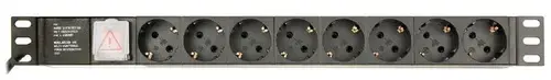 Prelungitor Gembird EG-PDU-014-C14, 8 prize, 3 m (Negru)