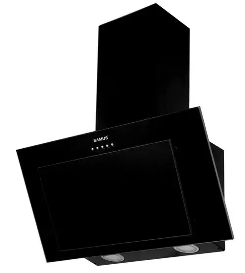 Hota decorativa Samus HSI635DLB, 350 m3/h, 3 Trepte de putere, 1 Motor, 60 cm (Negru)