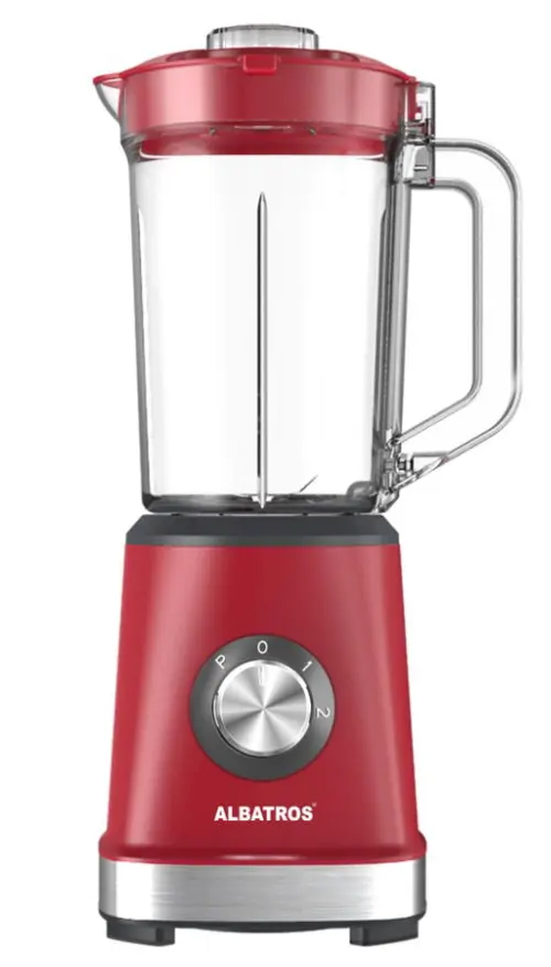 Blender Albatros BM704RED, 700 W, 2 Viteze, Pulse (Rosu)