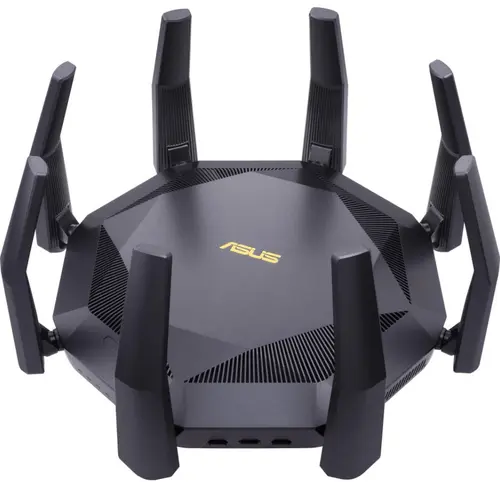 Router Wireless ASUS RT-AX89X, Gigabit, WiFi 6, Dual Band, 6000 Mbps, 8 Antene externe (Negru)
