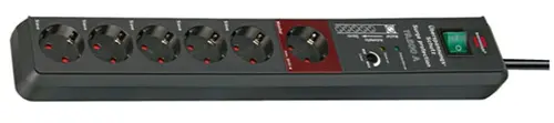 Prelungitor cu protectie Brennenstuhl 155953, 6 prize Schuko, 3m (Negru)