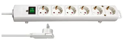Prelungitor Brennenstuhl Comfort Line Plus 172778, 6 prize Schuko, 2m (Alb)