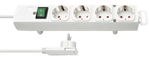 Prelungitor Brennenstuhl Comfort Line Plus, 4 prize, 2m, cu intrerupator (Alb)