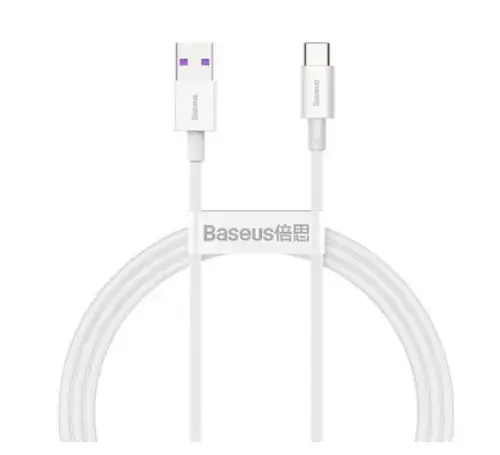 Cablu de date Baseus CATYS-02 Superior, USB - USB Type-C, 66W, 6A, 1m, (Alb)
