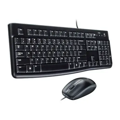 Kit tastatura + mouse Logitech MK120,  USB, layout US (Negru)