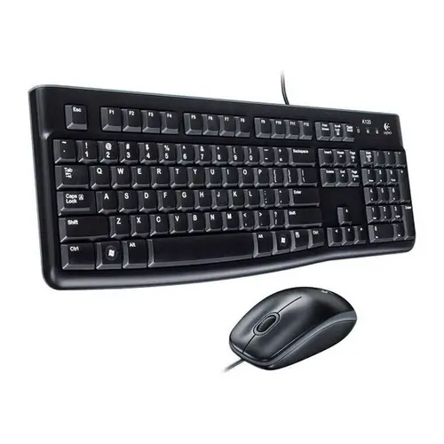 Kit tastatura + mouse Logitech MK120,  USB, layout US (Negru)