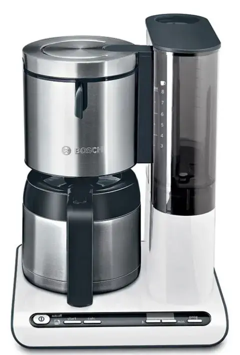 Cafetiera Bosch Styline TKA8A681, 1100 W, 1.1 L (Alb/Argintiu)