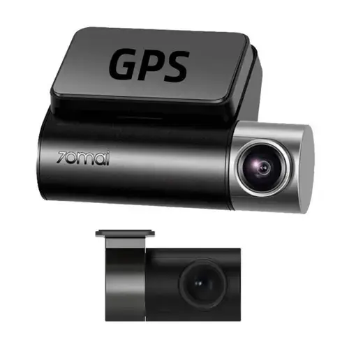 Camera auto DVR 70mai Dash Pro Plus A500S, GPS, senzor SONY IMX335, 2.7K 1944p, Night Vision, Wi-Fi, control in aplicatie + Camera spate  70mai RC06 FHD (Negru)
