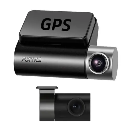Camera auto DVR 70mai Dash Pro Plus A500S, GPS, senzor SONY IMX335, 2.7K 1944p, Night Vision, Wi-Fi, control in aplicatie + Camera spate  70mai RC06 FHD (Negru)