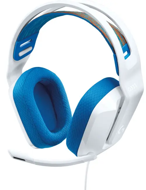 Casti Gaming Logitech G335, Multiplatforma, Jack 3.5mm (Alb)