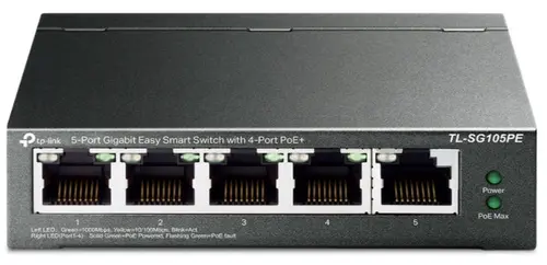 Switch TP-LINK TL-SG105PE, Gigabit, 5 Porturi, PoE+