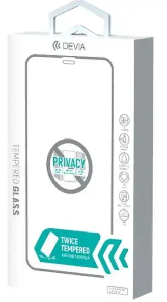 Folie Protectie Sticla Devia Real Series Privacy Twice DFSRSPTIXIIMBK pentru Apple iPhone 12 mini (Transparent/Negru)