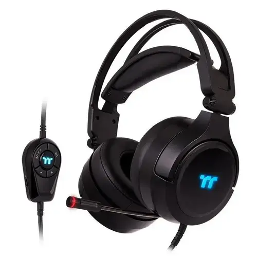 Casti gaming Thermaltake RIING Pro RGB 7.1 iluminare RGB, Microfon, USB (Negru)