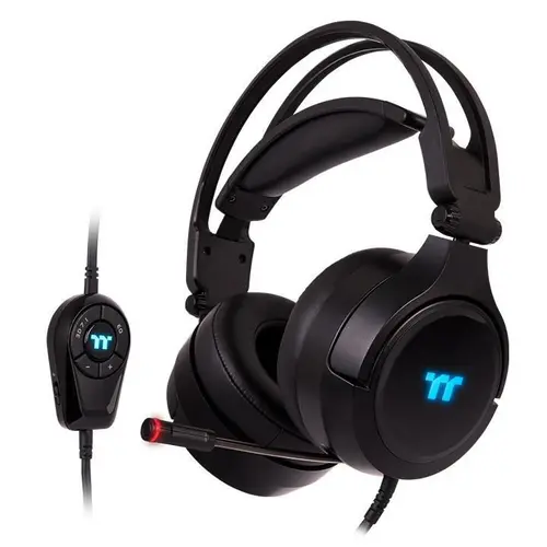 Casti gaming Thermaltake RIING Pro RGB 7.1 iluminare RGB, Microfon, USB (Negru)
