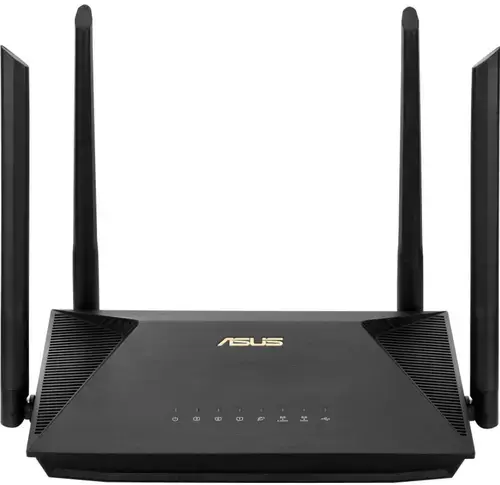 Router Gaming Wireless ASUS RT-AX53U, AX1800, WiFi 6, OFDMA, MU-MIMO, AiProtection, Parental Controls, 4 antene Wi-Fi (Negru)