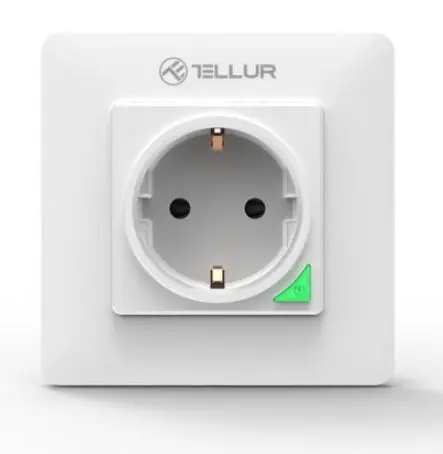 Priza de perete Inteligenta Tellur TLL331321, WiFi, 3000W, 16A (Alb)