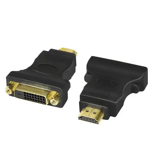 Adaptor LOGILINK AH0002, HDMI - DVI-D DL, conectori auriti, Full HD/60 Hz (Negru)