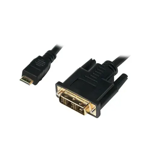 Cablu LOGILINK CHM002, Mini-HDMI - DVI-D SL, 1m, conectori auriti (Negru)