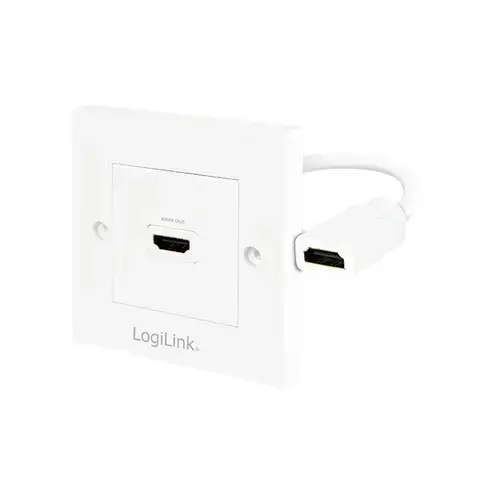 Priza video LOGILINK AH0014, HDMI - HDMI, 4K UHD/30Hz (Alb)