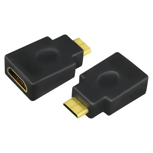 Adaptor video LOGILINK AH0009, Mini-HDMI - HDMI, conectori auriti, 4K UHD/30Hz (Negru)