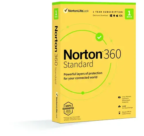 Antivirus Norton 360 Standard, Backup 10GB, 1 User, 1PC, 1An