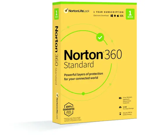 Antivirus Norton 360 Standard, Backup 10GB, 1 User, 1PC, 1An