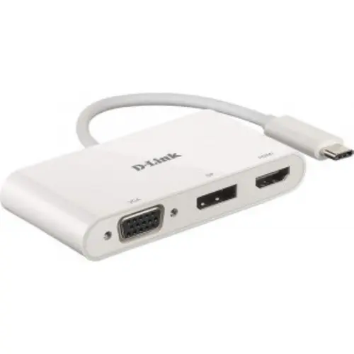 Hub USB 3in1 D-Link DUB-V310, 1* USB-C, 1* HDMI Port, 1* VGA, 1* DisplayPort