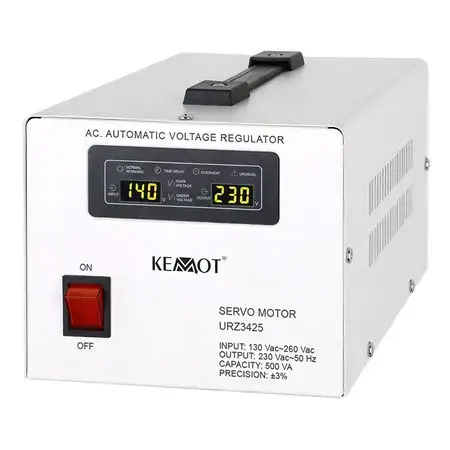 Stabilizator tensiune Kemot URZ3425 Servomotor, 500VA (Alb)