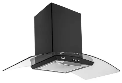 Hota decorativa Tornado Eva 1200 (90), 1 Motor Turbo, 3 Viteze, 1200 m3/h, Filtru anti-grasimi, Clasa C, 90 cm (Negru)