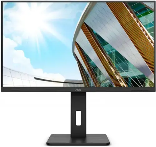 Monitor VA LED AOC 31.5inch U32P2, UHD (3840 x 2160), HDMI, DisplayPort, Boxe, Pivot (Negru)