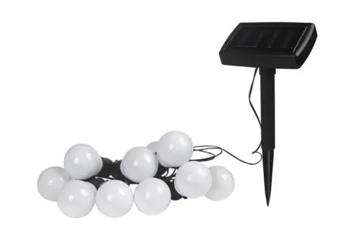 Kit panou solar Flink FK-FS-086-KIT,  1.5 lumeni, 10 LED-uri, Lumina calda, IP44 (Negru)