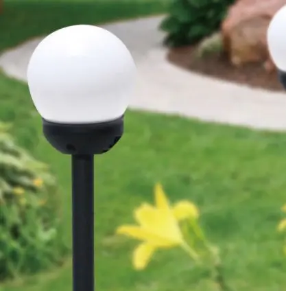 Lampa solara tip glob FLINK FK-SFERA-BAL-086, 1.5 lumeni, 1 LED alb, 1 LED RGB, IP44 (Alb)