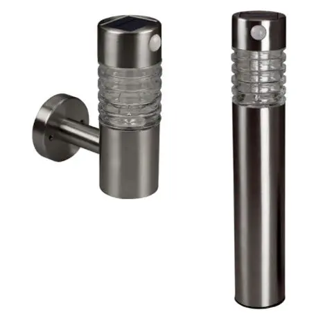 Lampa solara cu senzor de miscare FLINK FK-FS-029, 3 LED-uri, Lumina calda, 50 lumeni, IP44 (Argintiu)