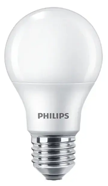 Pachet 4 becuri LED Philips A60, E27, 9W (60W), 806 lm, lumina alba rece (4000K)